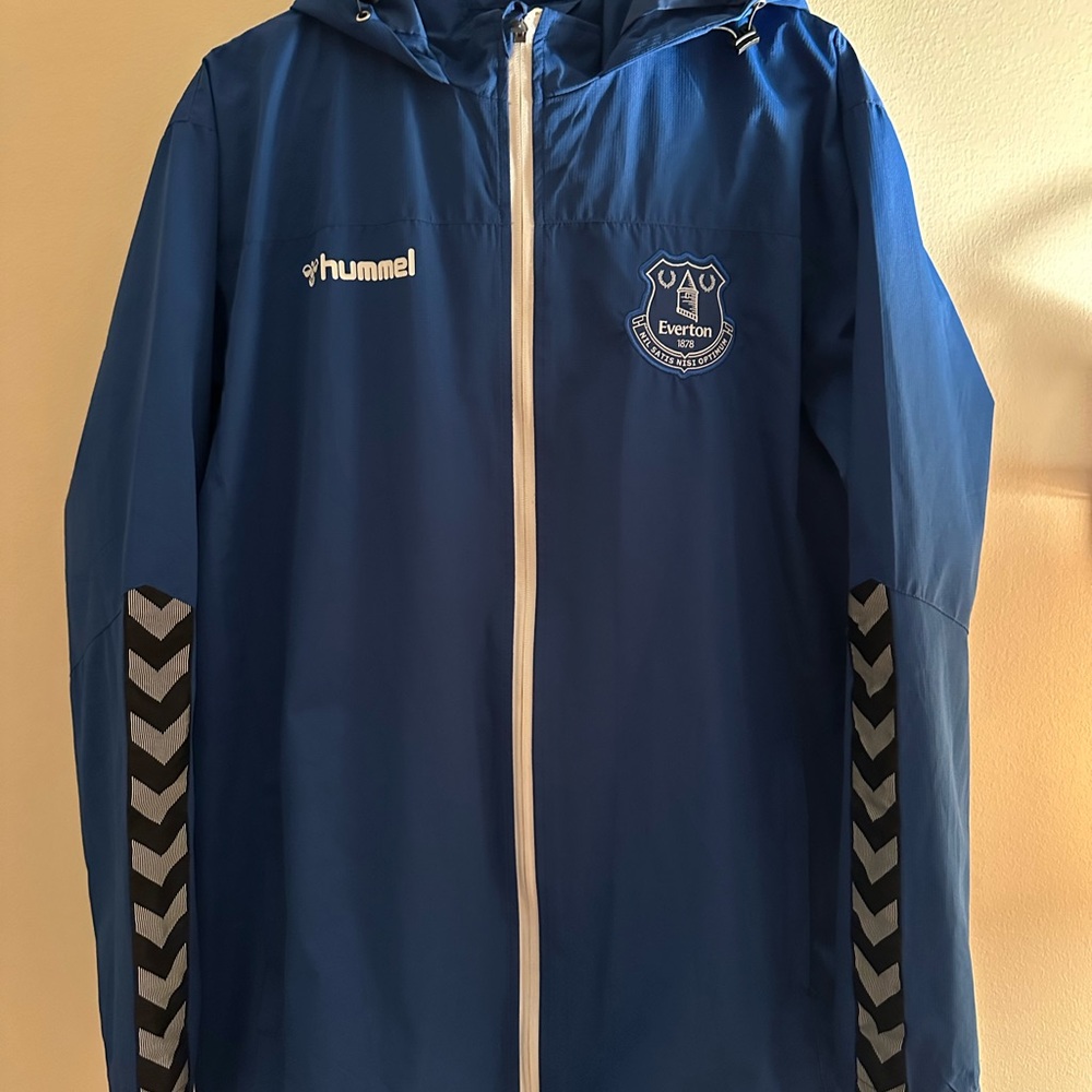 Hummel Everton Black Jacket with Gold Accents